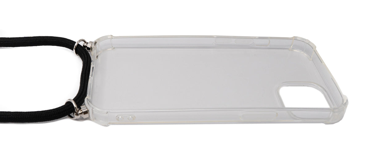 Schutzhülle aus Silikon mit Halsband in Transparent Hülle für iPhone 13 | System-S