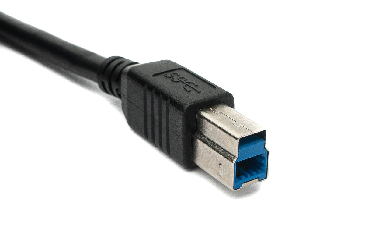 USB 3.0 Kabel 8 m Typ B Stecker zu A Stecker in Schwarz | System-S