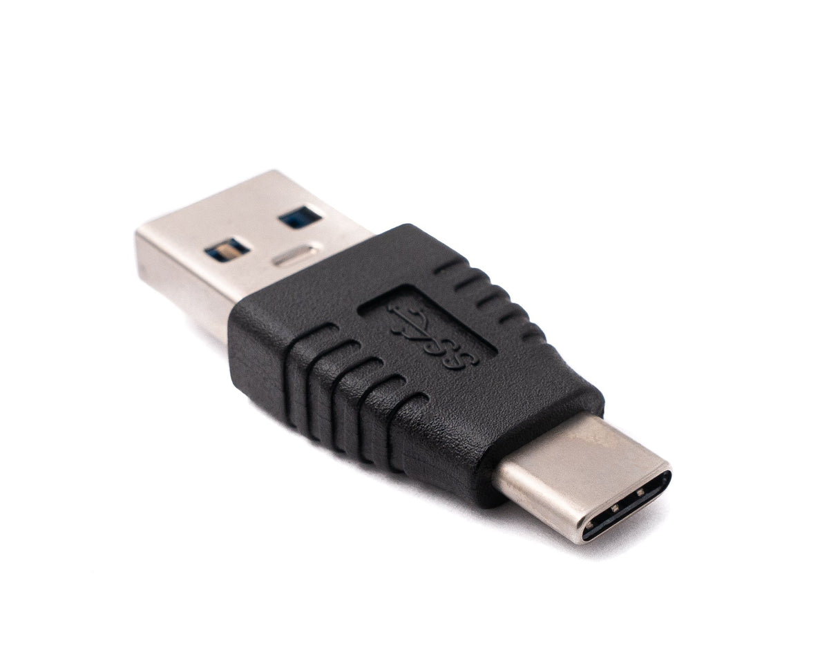 USB 3.1 Adapter Typ C Stecker zu 3.0 Typ A Stecker Kabel in Schwarz | System-S