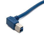USB 3.0 Kabel 1,8 m Typ B Stecker zu Typ A Stecker Winkel in Blau | System-S