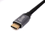 USB 3.1 Gen 2 100W Kabel 25 cm Typ C Stecker zu Buchse geflochten in Schwarz | System-S