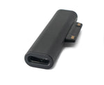 USB 3.1 Lade Adapter Typ C Stecker für Microsoft Surface magnetisch LED Schwarz | System-S