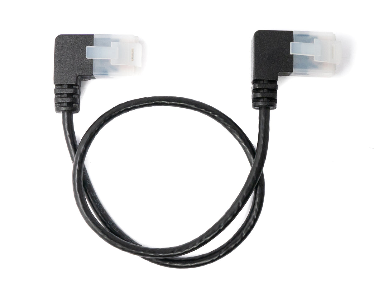 LAN Kabel 25 cm RJ45 8P8C STP Cat6 Stecker zu Stecker Winkel Schwarz | System-S