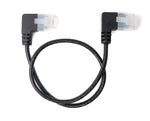 LAN Kabel 25 cm RJ45 8P8C STP Cat6 Stecker zu Stecker Winkel Schwarz | System-S