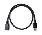 USB 3.0 Kabel 50 cm Typ A Stecker zu Buchse in Schwarz | System-S