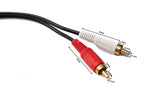 Cinch 2 RCA Kabel 10 m Stecker zu Stecker Stereo AV in Schwarz | System-S