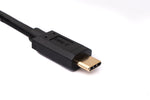 USB 3.1 Kabel 180 cm Typ C Stecker zu Buchse Schraube in Schwarz | System-S