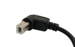 USB 2.0 Kabel 100 cm Typ B Stecker zu A Stecker Winkel in Schwarz | System-S