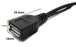 USB 2.0 Y Kabel 35 cm Typ A Buchse zu Typ A Stecker & 3.1 Typ C Buchse Adapter | System-S