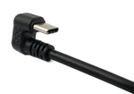 USB 3.1 Kabel 30 cm Typ C Stecker zu 5 polig Leiterstecker 180° Winkel Schwarz | System-S