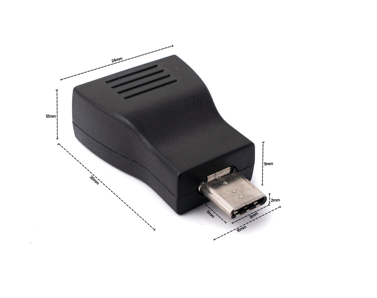 Audio USB Adapter 3,5 mm Klinke Buchse zu 3.1 Typ C Stecker AUX Kabel in Schwarz | System-S