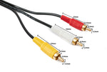 Cinch 3 RCA Kabel 15 m Stecker zu Stecker Stereo & Composite AV Schwarz | System-S