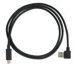 USB 3.1 Kabel 1 m Typ C Stecker zu Typ A Stecker Winkel in Schwarz | System-S