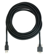USB 3.0 Micro-B Kabel 5 m mit Schraubverriegelung auf USB-A, Schwarz | SYSTEM-S