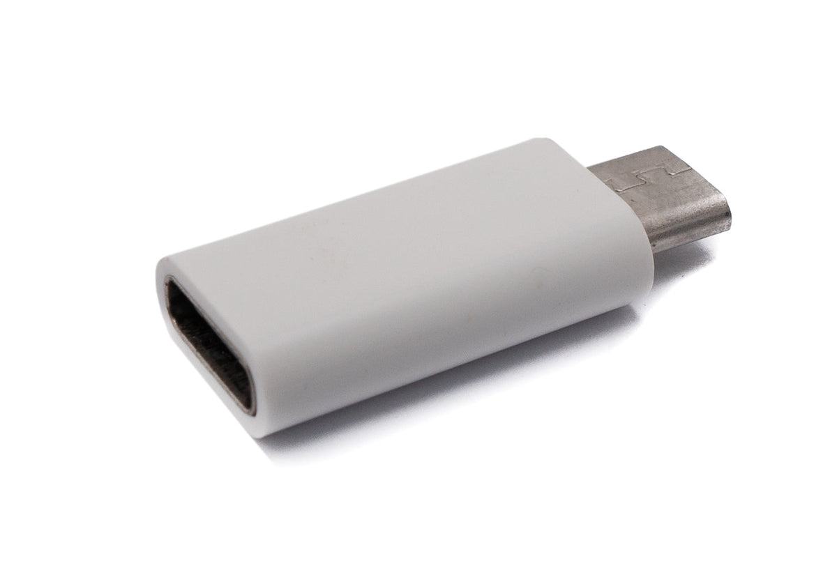 USB 3.1 Adapter Typ C Buchse zu 2.0 Micro B Stecker Kabel in Weiß | System-S