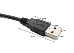 USB 2.0 Kabel 50 cm Typ A Stecker zu Micro B Stecker Winkel in Schwarz | System-S