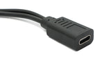 USB 3.1 Kabel 30 cm Typ C & 2.0 Micro B Stecker zu Buchse Adapter in Schwarz | System-S