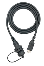 USB 3.1 Kabel 100 cm Typ C Stecker zu Buchse Bulkhead wasserfest Schwarz | System-S