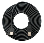 USB 2.0 Kabel 3 m Typ A Stecker zu Buchse Schraube in Schwarz | System-S
