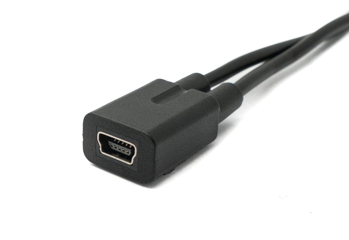 USB 3.1 Kabel 30 cm Mini B Buchse zu Stecker & Micro B Stecker Winkel Schwarz | System-S