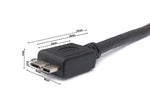 USB 3.0 Kabel 8 m Micro B Stecker zu Typ A Stecker in Schwarz | System-S