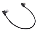 LAN Kabel 25 cm RJ45 8P8C STP Cat6 Stecker zu Stecker Winkel Schwarz | System-S