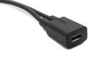 USB 3.1 Kabel 30 cm Typ C & 2.0 Micro B Stecker zu Buchse 180° Winkel in Schwarz | System-S