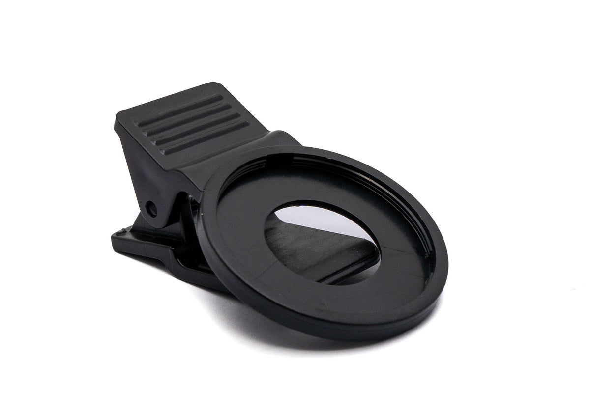 Makro Linse +4 Zoom Close Up Filter mit Clip in Schwarz | System-S