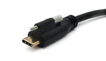 USB 3.1 Kabel 30 cm Typ C Stecker zu Buchse Schraube Adapter in Schwarz | System-S