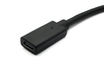 USB 3.1 Kabel 60 cm Typ C Stecker zu Buchse Schraube Winkel in Schwarz | System-S