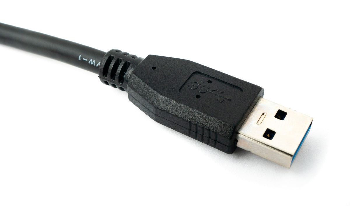USB 3.0 Kabel 100 cm Typ B Stecker zu A Stecker in Schwarz | System-S