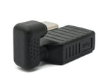 USB 3.1 U Turn 180° Adapter Typ C Stecker zu 3.0 Typ A Buchse Kabel in Schwarz | System-S
