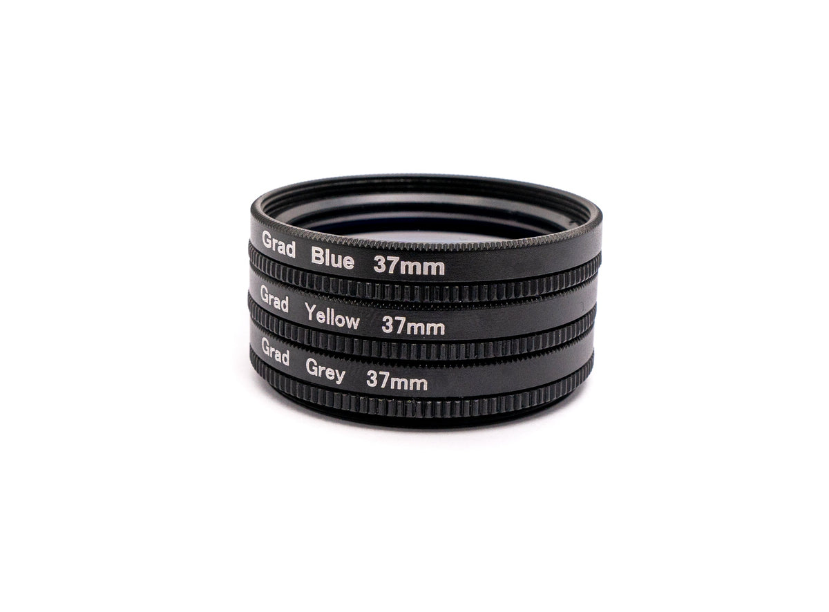Farbfilter Set 37 mm 3 Stück mit Übergang Farbe Kit mit Clip Tasche in Schwarz | System-S