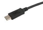 USB 3.1 Kabel 1 m Typ C Stecker zu Typ A Stecker Winkel in Schwarz | System-S