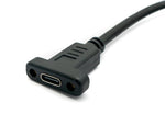 USB 3.1 Kabel 60 cm Typ C Stecker zu Buchse Schraube in Schwarz | System-S