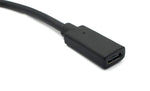 USB 3.1 Kabel 100 cm Typ C Stecker zu Buchse Schraube in Schwarz | System-S