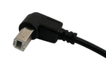 USB 2.0 Kabel 100 cm Typ B Stecker zu A Stecker Winkel in Schwarz | System-S