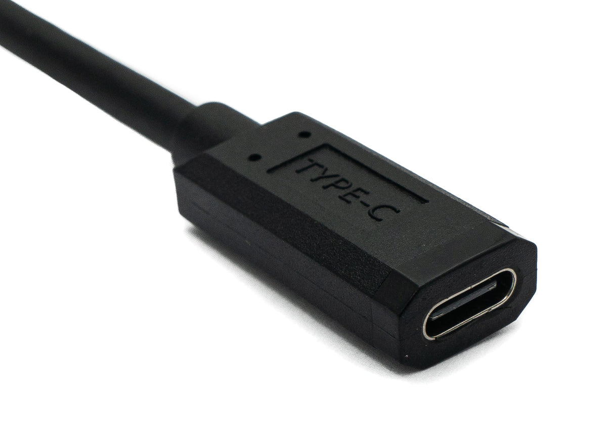 USB 3.1 U Turn 60 cm Kabel Typ C Stecker zu Buchse 360° Winkel in Schwarz | System-S