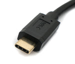 USB 3.1 Kabel 50 cm Typ C Stecker zu Buchse Schraube in Schwarz | System-S