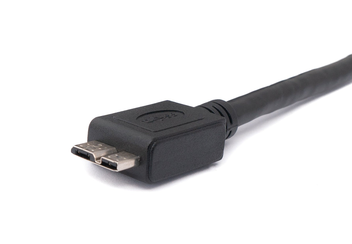 USB 3.0 Kabel 8 m Micro B Stecker zu Typ A Stecker in Schwarz | System-S