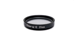 Makro Linse +2 Zoom Close Up Filter mit Clip in Schwarz | System-S