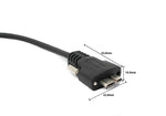 USB 3.0 Kabel 30 cm Micro B Stecker zu Typ A Stecker Schraube in Schwarz | System-S