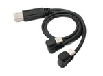 USB 3.1 Kabel 30 cm Typ C & 2.0 Micro B Stecker zu A Stecker Winkel in Schwarz | System-S