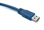 USB 3.0 Kabel 1,8 m Typ B Stecker zu Typ A Stecker Winkel in Blau | System-S