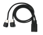 USB 3.1 Kabel 30 cm Typ C & 2.0 Micro B Stecker zu Buchse 180° Winkel in Schwarz | System-S