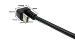 USB 3.1 U Turn 180° Kabel 30cm Typ C Stecker zu Buchse Winkel in Schwarz | System-S