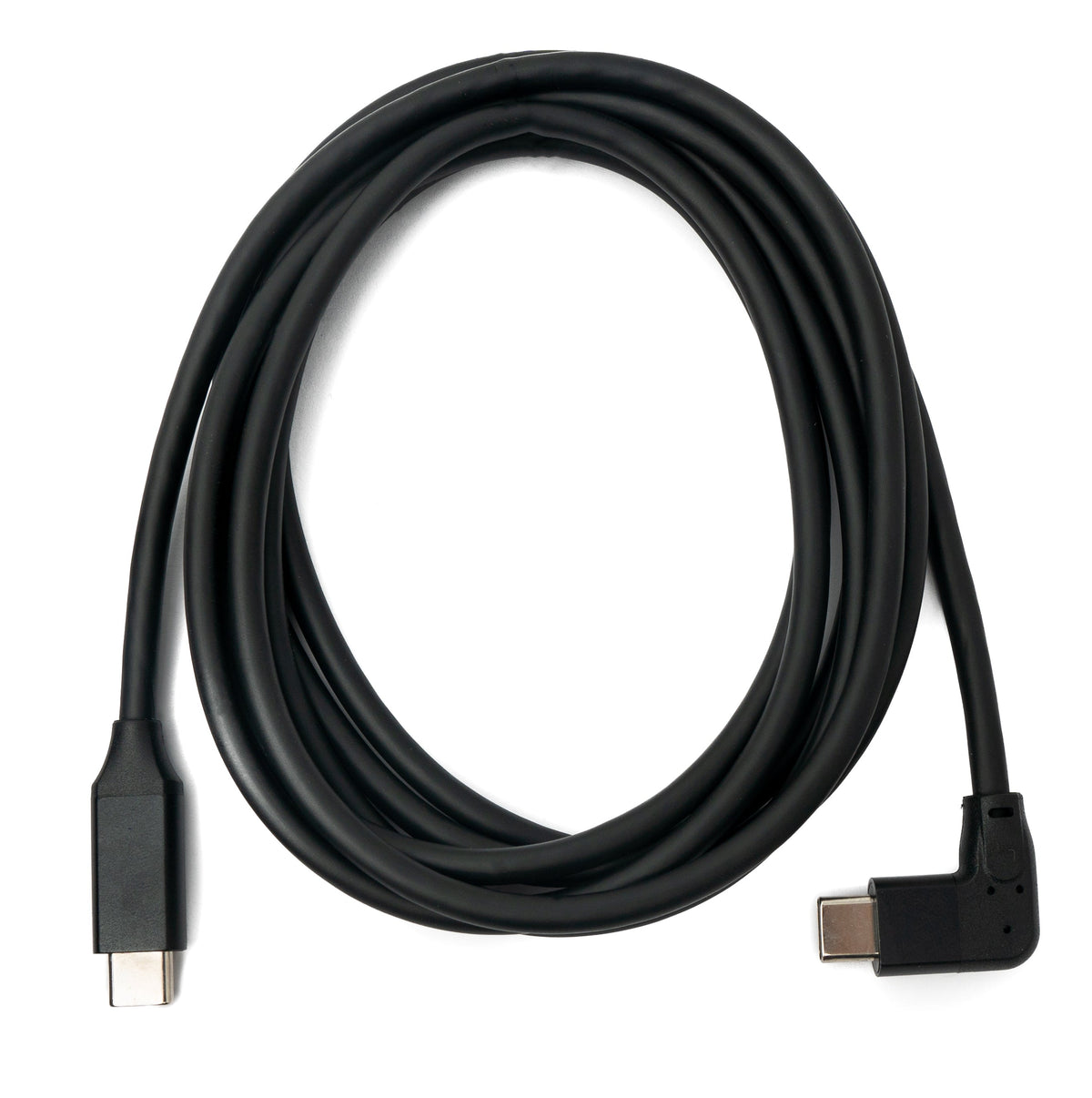 USB 3.1 Kabel 2 m Typ C Stecker zu Stecker Winkel in Schwarz | System-S
