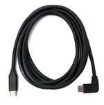 USB 3.1 Kabel 2 m Typ C Stecker zu Stecker Winkel in Schwarz | System-S