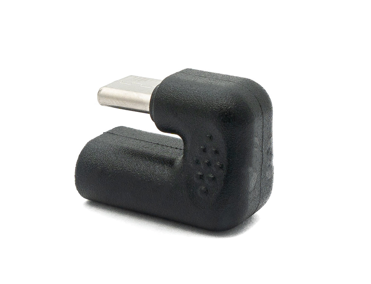 USB 3.1 U Turn 180° Adapter Typ C Buchse zu Stecker Kabel in Schwarz | System-S