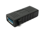 USB 3.0 Adapter Typ A Buchse zu Buchse Kabel in Schwarz | System-S